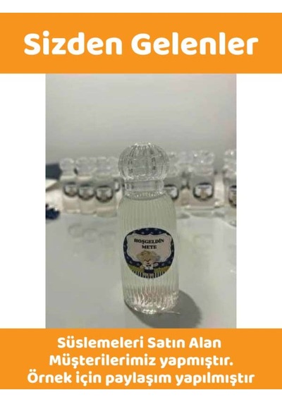 50 Adet 50 Ml Dnztac Dezenfektan Kolonya Parfüm Hediyelik Nikah Düğün İçin Boş Plastik Şişe