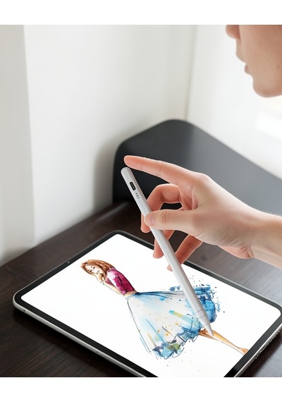 Şarjlı Stylus Kalem Android Apple iOS Uyumlu Dokunmatik Tablet Kalemi 0