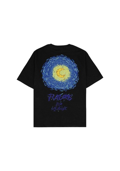 Startmore Adrift Future For Oversize Unisex T-shirt Siyah