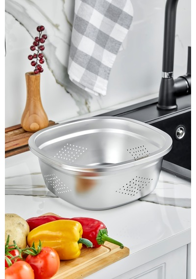 Cooker Maxflow 26 Cm Çelik Süzgeç Yk1872 Gümüş
