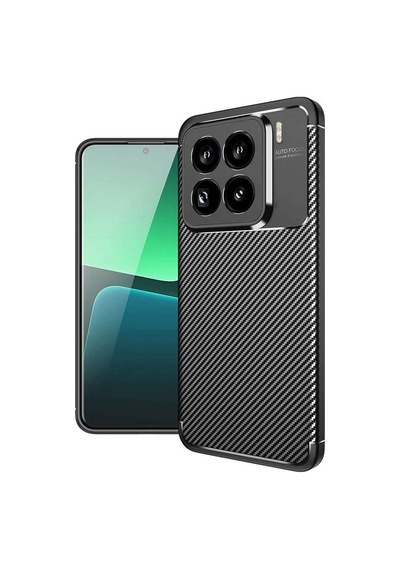 Mi 15 Pro Kılıf Auto Focus Karbon Kapak - Siyah Bz8683140834210
