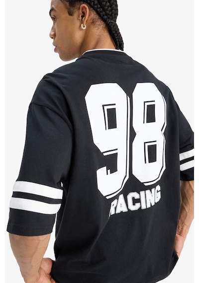 DeFacto %100 Pamuk Loose Fit Bisiklet Yaka Sırt Baskılı Kısa Kollu Tişört F0188AX25SMBK81 DeFacto %100 Pamuk Loose Fit Bisiklet Yaka Sırt Baskılı Kısa Kollu Tişört F0188AX25SMBK81