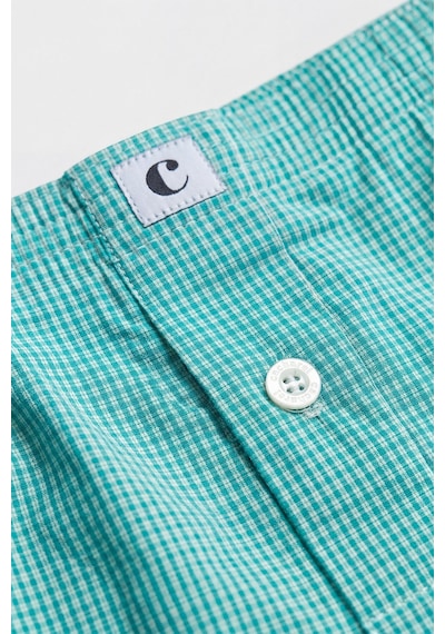 Cacharel Poplin Boxer Erkek 1113/kareli Yeşil