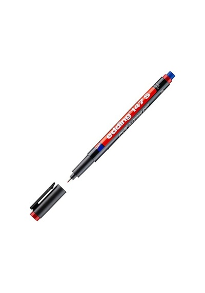 Asetat Kalemi Permanent Edding E-147 S Silgili Kırmızı