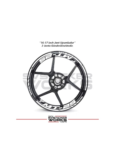 Yamaha Mt-25 Jant Sticker Dış Ve İç Set Sticker Jant Şeridi Beyaz