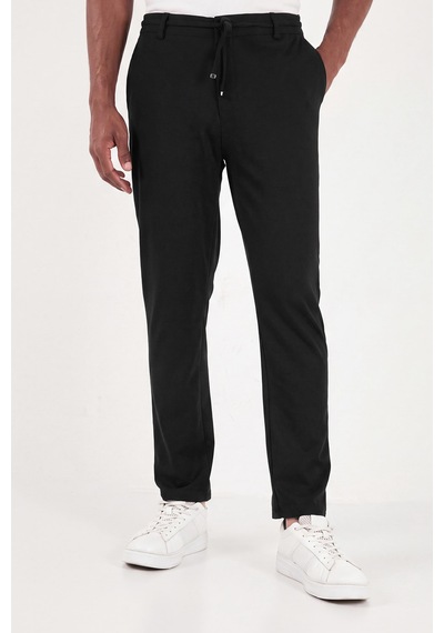 Buratti Bağlama Detaylı Regular Fit Düz Paça Jogger Pantolon Erkek Pantolon 6843701 Siyah Buratti Bağlama Detaylı Regular Fit Düz Paça Jogger Pantolon Erkek Pantolon 6843701 Siyah