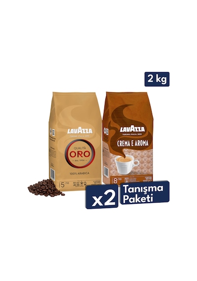 Qualita Oro, Crema E Aroma Çekirdek Kahve 1 Kg 2'li Paket