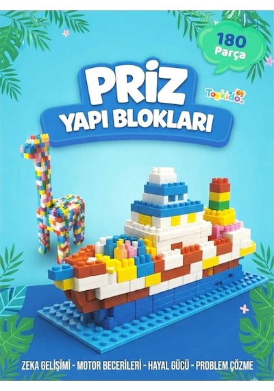 Priz Yapı Blokları 180 Parça Eğitici Yapboz Zeka Geliştirici Motor Beceri Oyuncağı 3+ Yaş