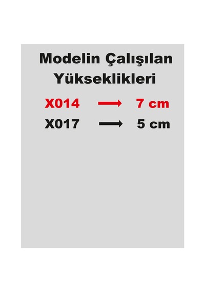 Stencil Harf Boyama Şablonu X014 Harf Yüksekliği 7 Cm