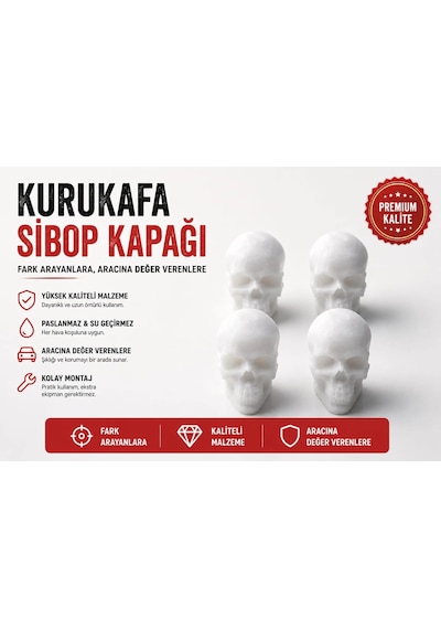 Kurukafa Sibop Kapağı , Kurukafa Araç Lastik Sibop Kapağı , Kurukafa Araç Tekerlek Sibop Kapağı -