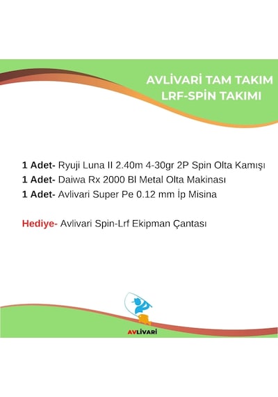 Avlivari Ryuji 240 Cm 4-30 Gr Olta Kamışı - Daiwa Rx 2000 Metal Olta Makinası Tam Takım Kıyı Hobi Profesyonel Olta Seti-10271 Avlivari Ryuji 240 Cm 4-30 Gr Olta Kamışı - Daiwa Rx 2000 Metal Olta Makinası Tam Takım Kıyı Hobi Profesyonel Olta Seti-10271
