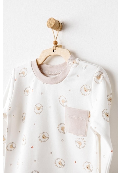Andywawa Bebek Tinny's Sheeps Alt Üst Takım Ac26153 Beige
