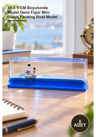 5 Adet Batmayan Gemi Alk3412 15 X 5 Cm Boyutunda Model Gemi Figür Mini Dekor Floating Boat Model