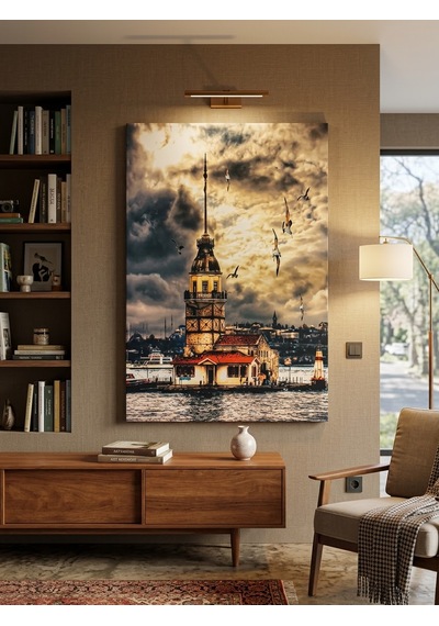 Tablo 60x90 Cm Büyük Boy Kafe Ve Salon Hediyelik Duvar Aksesuarı Mat Beyaz