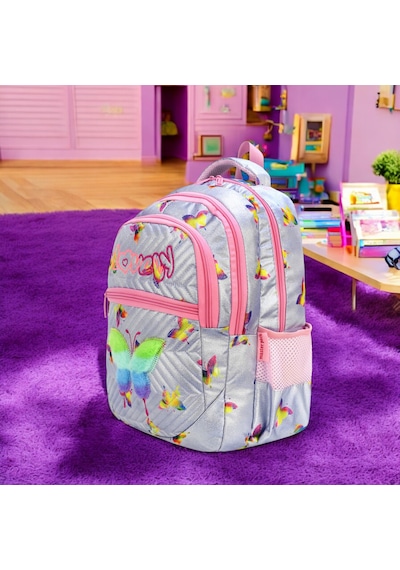 Kız İlkokul Ortopedik 3'lü Set Kalemlik Beslenme Çanta Model 12