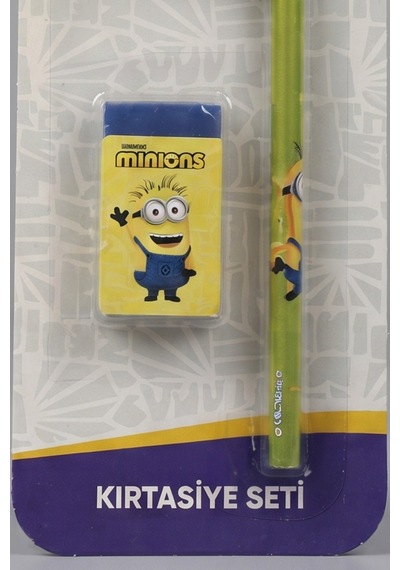 X Dekomus , Lisanslı Minions 3'lü Kırtasiye Seti Kurşun Kalem,silgi Ve Kalemtraş Diğer