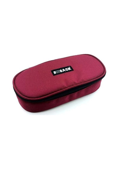 Bback Kumaş Oval Kalem Kutusu Kumaş Vişne