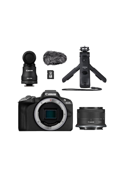 Canon EOS R50 + RF-S 18-45 MM F4.5-6.3 IS STM Fotoğraf Makinesi (Canon Eurasia Garantili)
