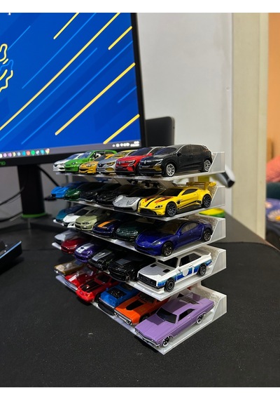 Hot Wheels Uyumlu 30 Araçlık Stand 1/64 Beyaz