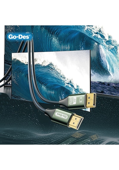 Go-des Gd-hm831 4k 60hz Hdmı To Display Port Kablo 2 Metre Yeşil