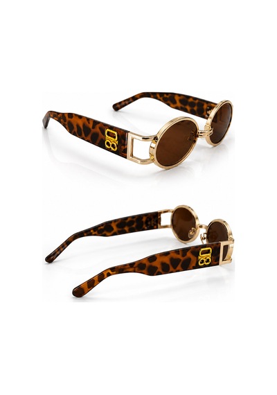 Vintage Oval Leopar Unisex Güneş Gözlüğü Leopar - 730372651 Leopar