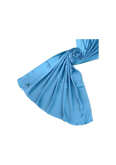 Mim Eşarp Mısırlı Eşarpları Taşlı Jan Jan Abiye Şal 75x190 Cm İndigo
