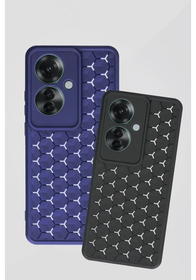 Cosmotex Newface Oppo Reno 11f Kılıf Petek Silikon Kapak - Lacivert