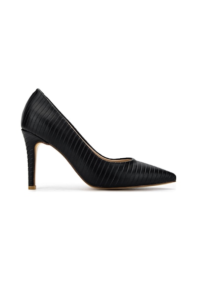 Tamer Tanca Kadın Hakiki Deri Siyah Stiletto Ayakkabı 886 5205 Bn Ayk Y26 Sıyah 01