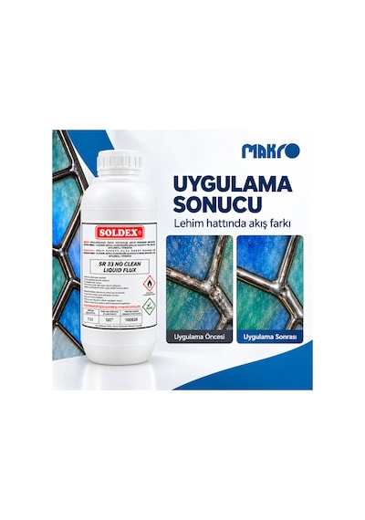 Soldex Sr-33 No Clean Sıvı Flux Lehim Suyu 1 L
