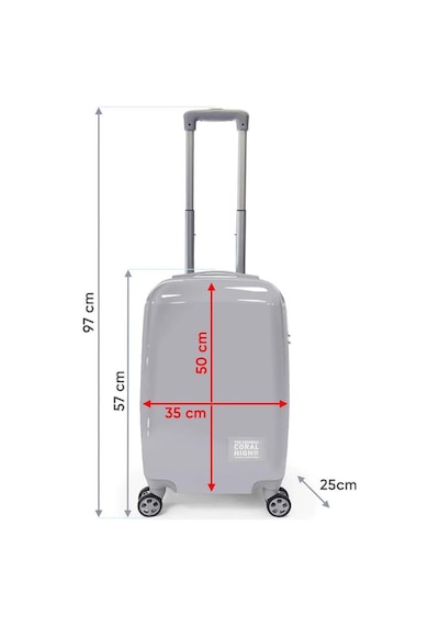 Coral High Renkli Desenli Kabin Boy Valiz 50cm 16539 Çok Renkli