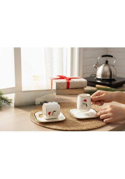 Acar 06595 Kahve Fincanı Leone 2'li Çok Renkli