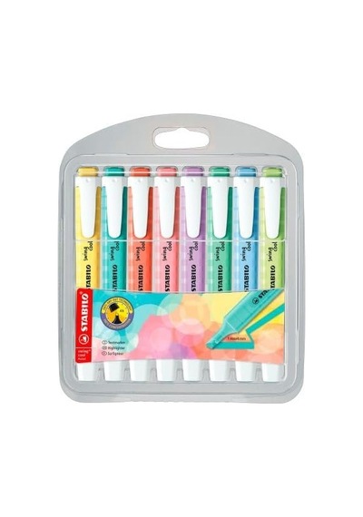 Swing Cool Pastel Fosforlu Kalem, 8'li Paket, 8 Farklı Renkte Genel