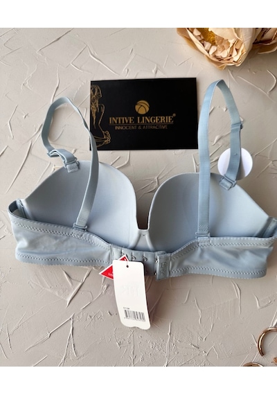 Violet Dikişsiz Lazer Kesim Double Push-up Balensiz İz Belli Etme Bebe Mavisi