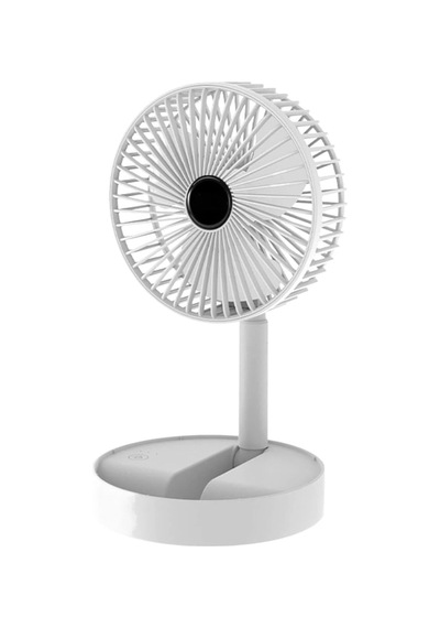 Coverzone Yüksekliği Ayarlanabilir 31cm - 37 Cm Taşınabilir Masaüstü Mini Usb Fan Şarj Edilebilir Telefon Tutucul