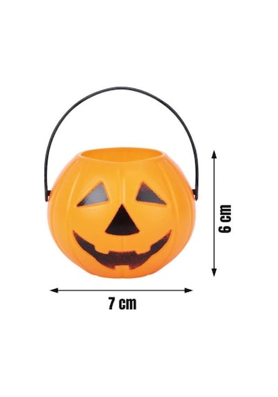 Cadılar Bayramı Halloween Bal Kabağı Mumluk 8 Cm 6lı Şeker Kovası Aksesuar Diğer