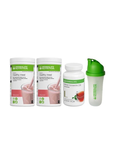 Herbalife Shaker Hediyeli Aylık Set-3 2 Adet Ahududu-beyaz Çikolata Shake+ 100gr Klasik Çay+ Shaker