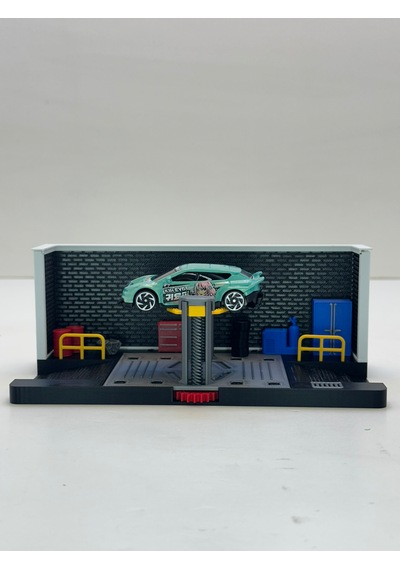 3d Baskı 1/64 Ölçekli Tamirhane Bina Tasarımlı Diorama Araç Sergileme Garajı