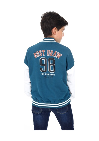 Toontoy Kids Toontoy Erkek Çocuk Kolej Yaka Çıtçıt Kapama Cepli Düşük Omuz Nakış Baskılı Renk Bloklu Örme Hırka - 2 İplik Şardonlu Petrol Mavi Toontoy Kids Toontoy Erkek Çocuk Kolej Yaka Çıtçıt Kapama Cepli Düşük Omuz Nakış Baskılı Renk Bloklu Örme Hırka - 2 İplik Şardonlu Petrol Mavi