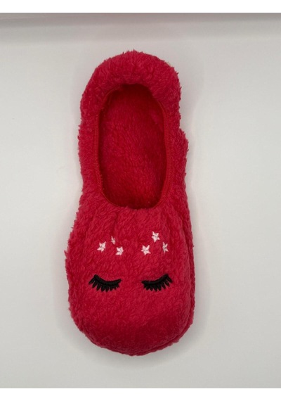 Ozzy Socks Kadın Kırmızı Yıldız Desenli Uyku Patik Çorap 3'lü Paket Kırmızı2