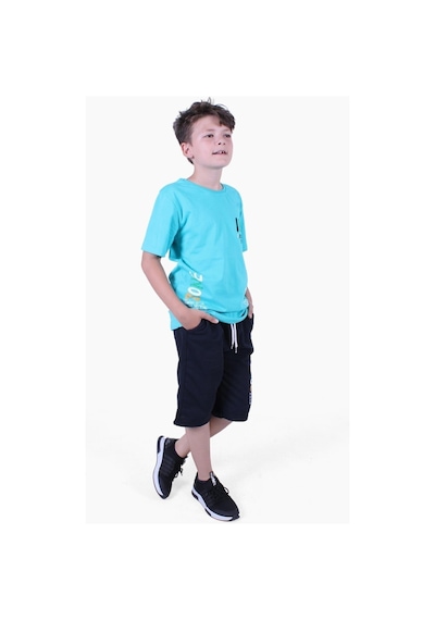 Fyk Kids Zone Yazı Baskılı Erkek Çocuk Yazlık Takım Çok Renkli