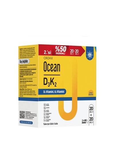 Orzax Ocean D3 K2 20 Ml Avantajlı Paket