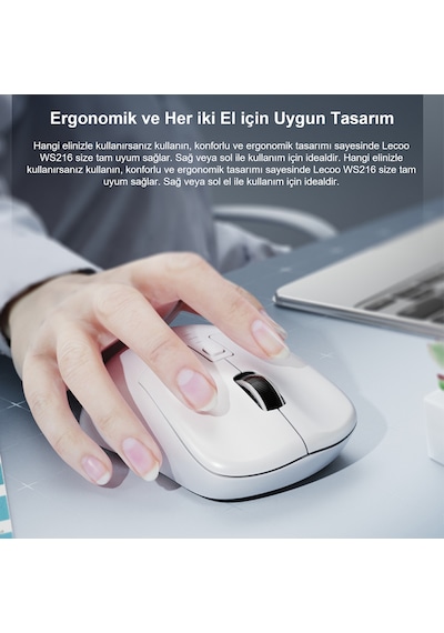 Lecoo WS216 Kablosuz 1600 Dpı 7 Tuşlu Optik Mouse