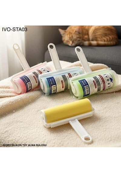 Ivory Xl Silikon Tüy Alıcı Rulo Kedi & Köpek Tüyü Temizleyici