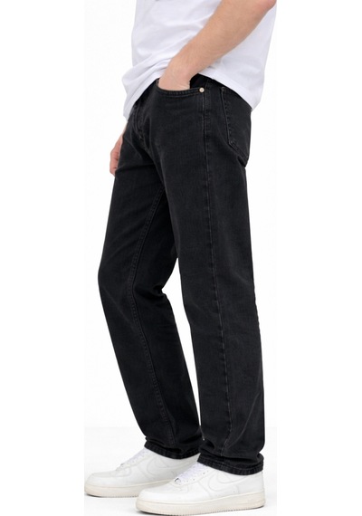 Erkek Yıkamalı Siyah Baggy Pantolon Siyah