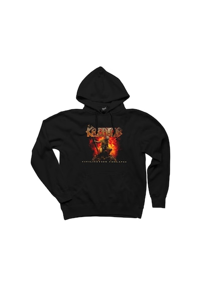 Kreator Civilization Collapse Siyah Kapşonlu Sweatshirt Hoodie Siyah