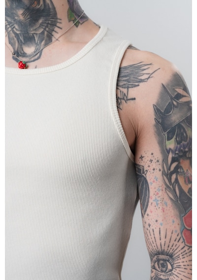 Respire Erkek Tank Top Atlet Ekru