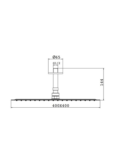 Eca 102145016 Banyo İnce Yuvarlak Tepe Duş Başlığı 40x40 Krom