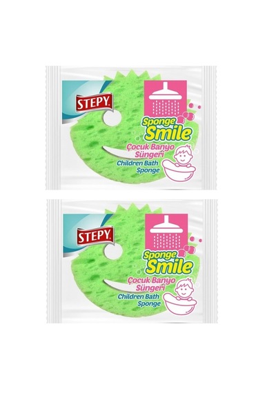 Stepy Sponge Smile Çocuk Banyo Süngeri X 2 Paket