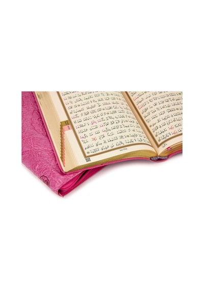 Benim Kuranım - Sade Arapça - Çanta Boy - Pembe - Kılıflı - Mühür