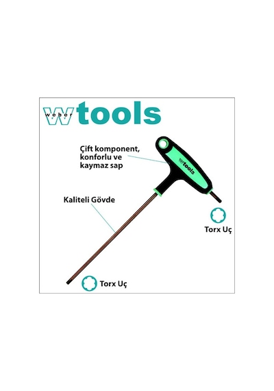 Weber Tools T Saplı Torx Tornavida T8 x 100 MM
